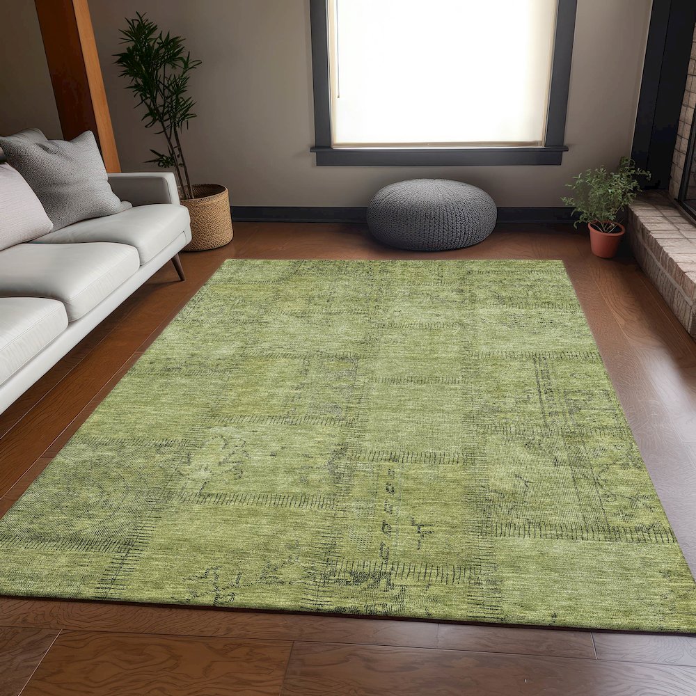 Premium Machine Washable Mayfield AMF685 Fern 10' x 14' Rug. Picture 5