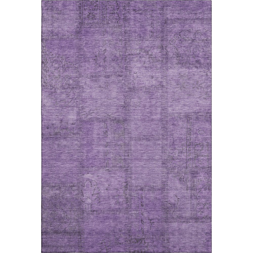 Premium Machine Washable Mayfield AMF685 Purple 10' x 14' Rug. Picture 1