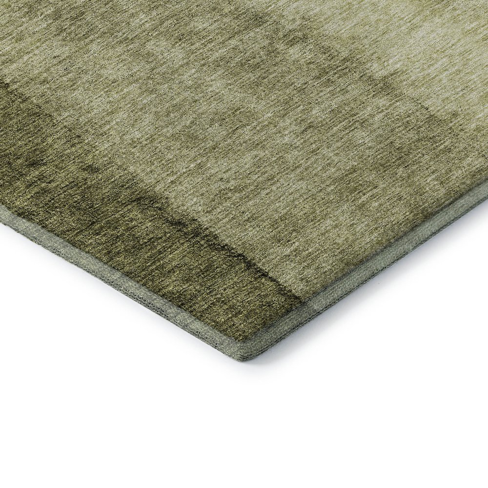 Premium Machine Washable Mayfield AMF690 Olive 8' x 8' Round Rug. Picture 3