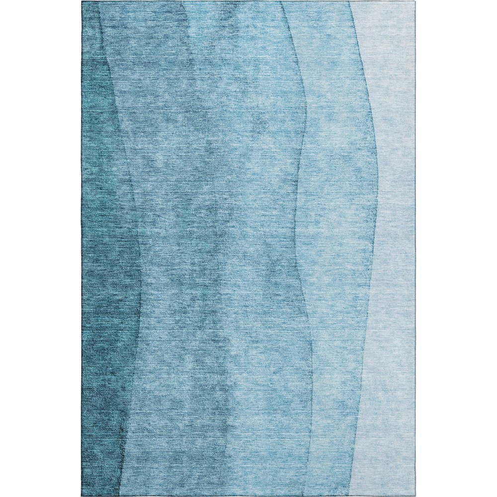 Premium Machine Washable Mayfield AMF690 Teal 10' x 14' Rug. Picture 1
