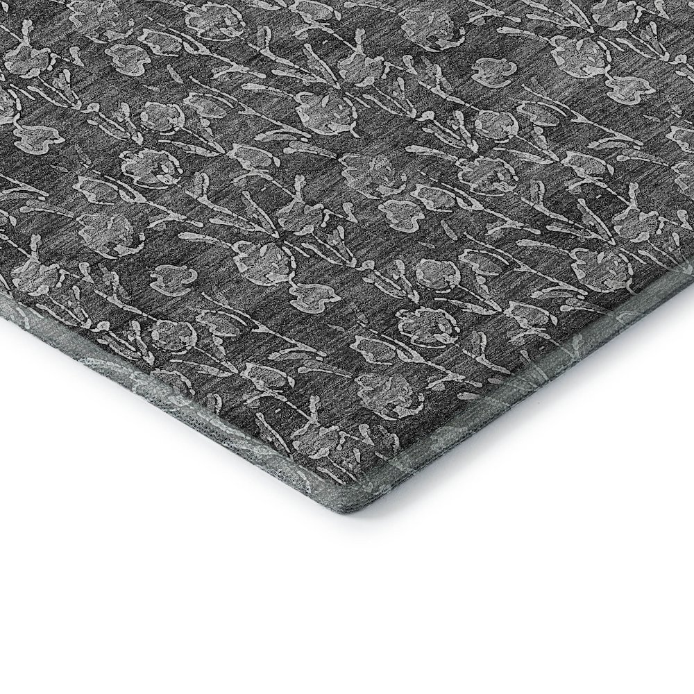 Premium Machine Washable Mayfield AMF692 Gray 8' x 8' Round Rug. Picture 3