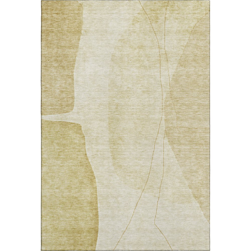 Premium Machine Washable Mayfield AMF696 Gold 10' x 14' Rug. Picture 1