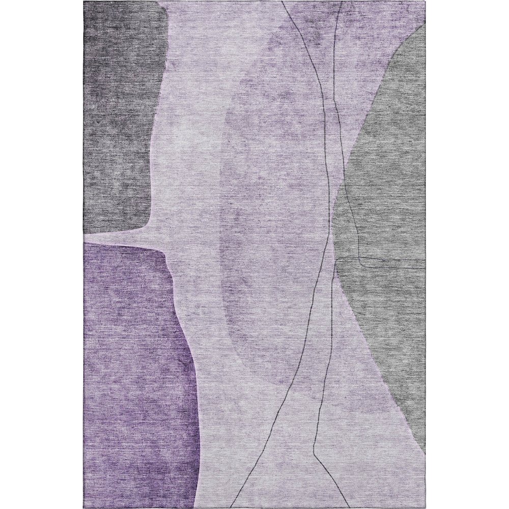 Premium Machine Washable Mayfield AMF696 Purple 10' x 14' Rug. Picture 1