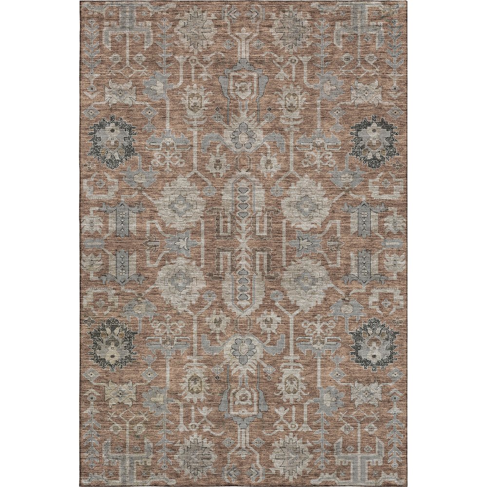 Premium Machine Washable Mayfield AMF697 Paprika 10' x 14' Rug. Picture 1