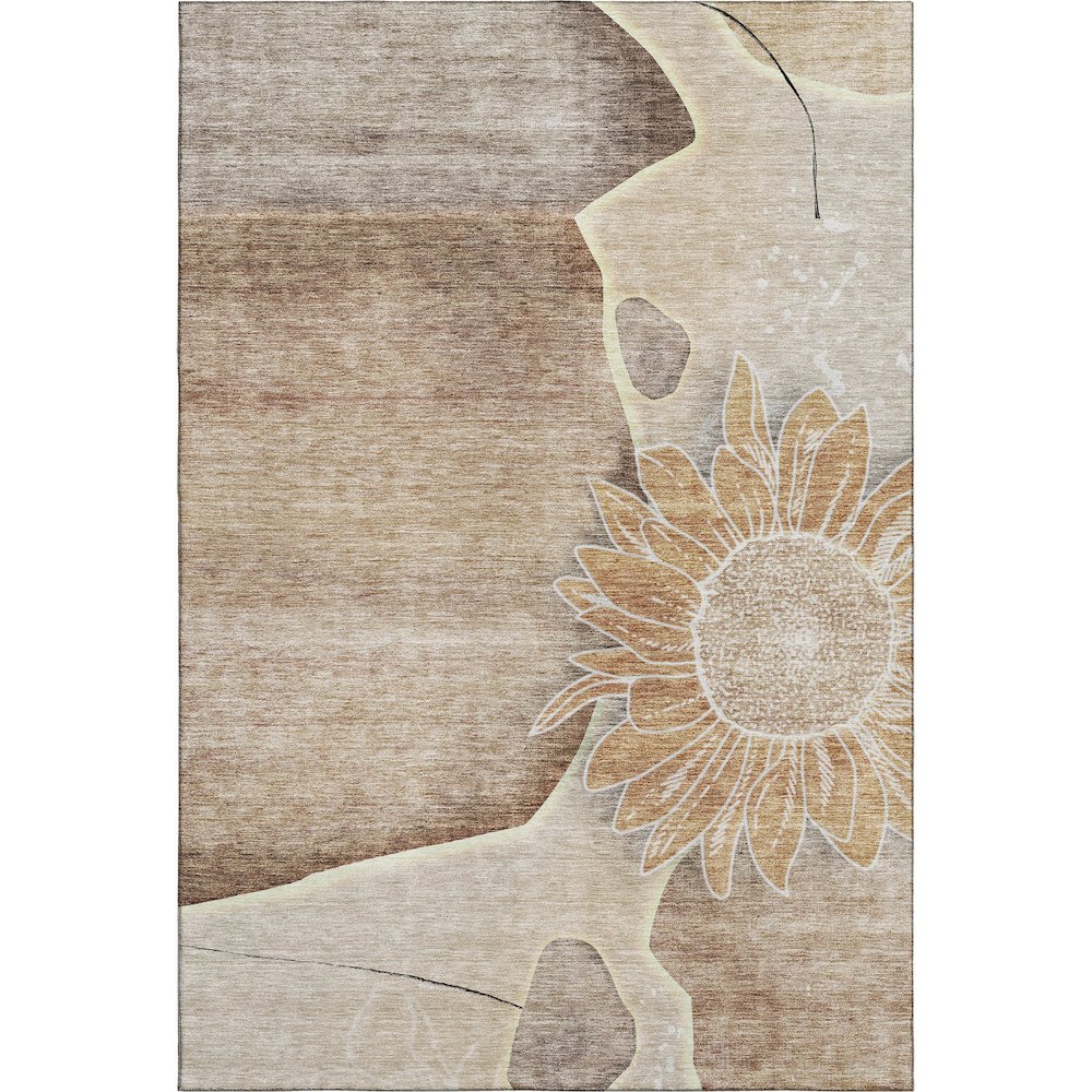 Premium Machine Washable Mayfield AMF700 Brown 10' x 14' Rug. Picture 1