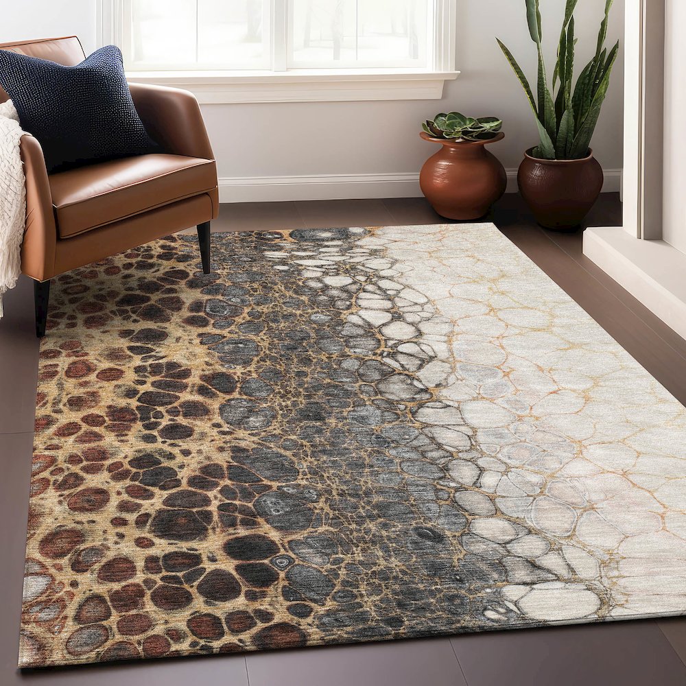 Premium Machine Washable Mayfield AMF707 Ivory 10' x 14' Rug. Picture 6
