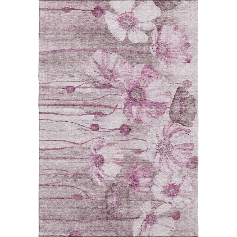 Premium Machine Washable Mayfield AMF712 Plum 10' x 14' Rug. Picture 1