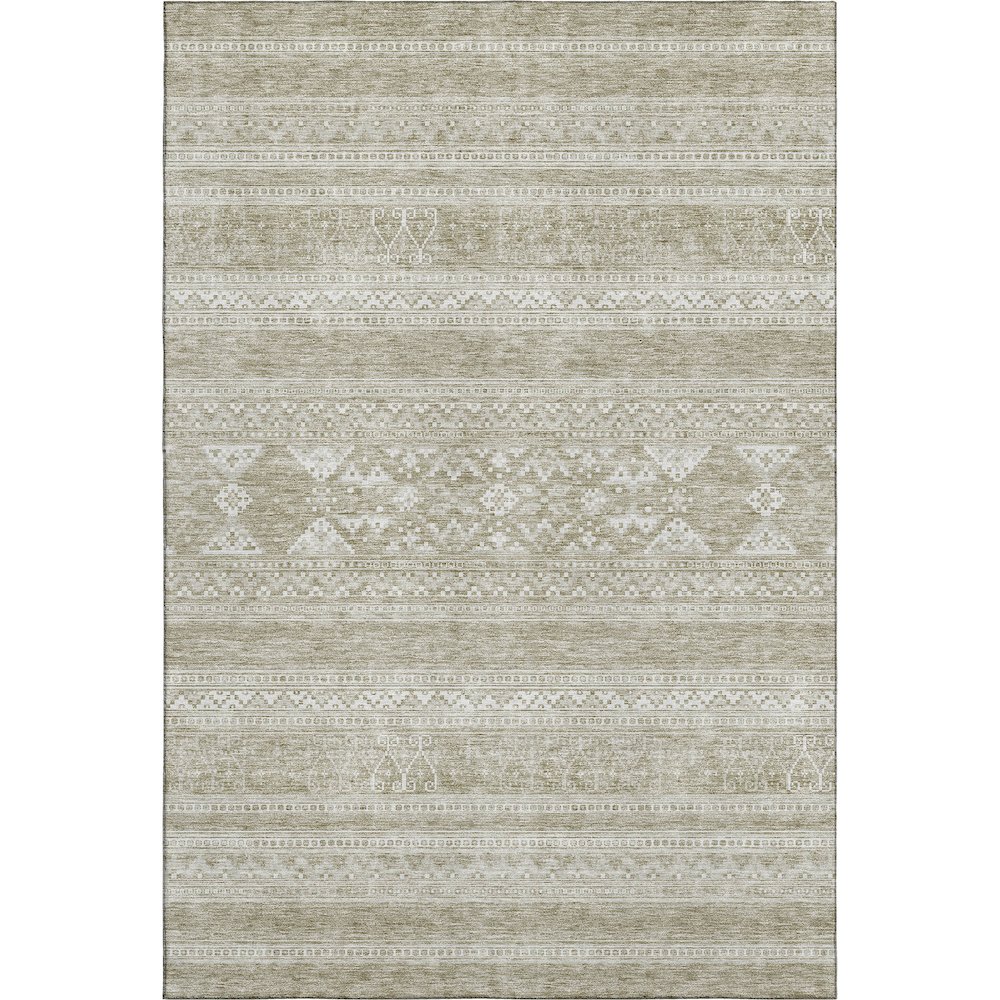 Premium Machine Washable Mayfield AMF714 Khaki 10' x 14' Rug. Picture 1