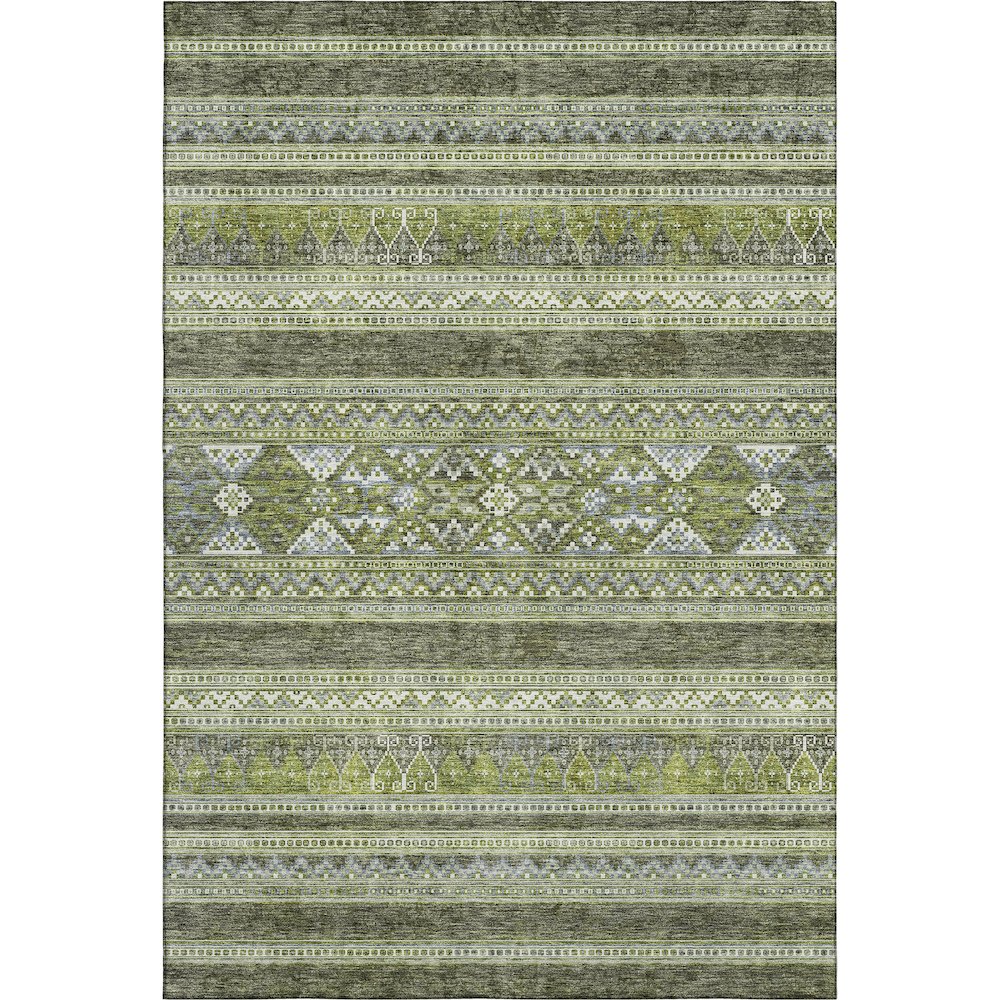 Premium Machine Washable Mayfield AMF714 Olive 10' x 14' Rug. Picture 1