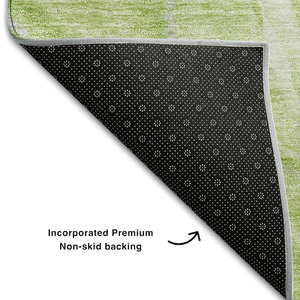 Premium Machine Washable Mayfield AMF720 Aloe 8' x 8' Round Rug. Picture 2