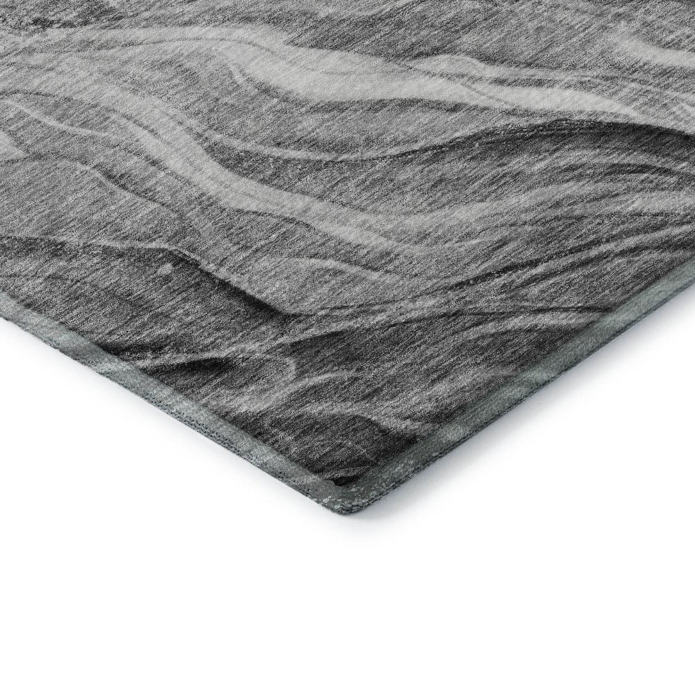 Premium Machine Washable Mayfield AMF720 Gray 8' x 8' Round Rug. Picture 3