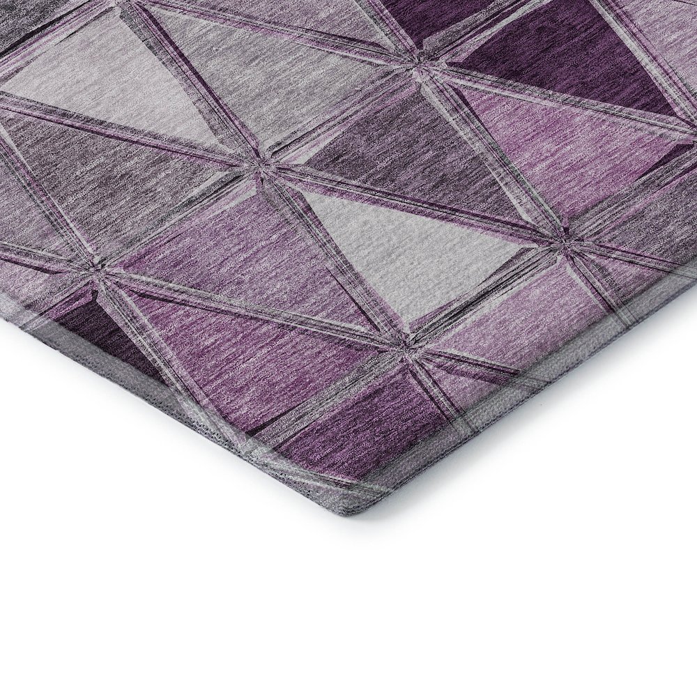 Premium Machine Washable Mayfield AMF722 Merlot 8' x 8' Round Rug. Picture 3