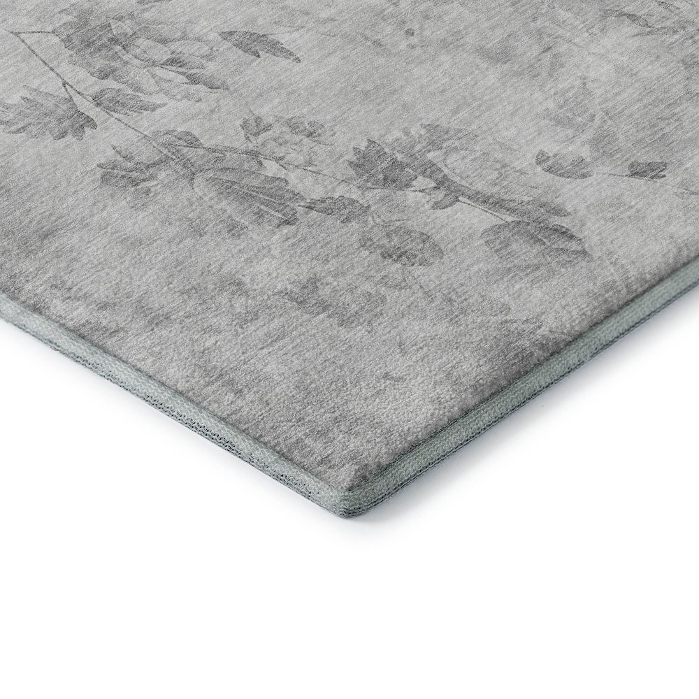 Premium Machine Washable Mayfield AMF724 Gray 8' x 8' Round Rug. Picture 3