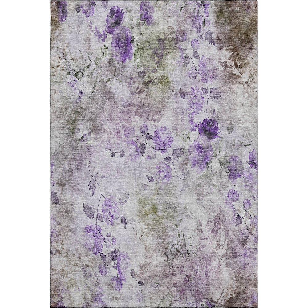 Premium Machine Washable Mayfield AMF724 Purple 10' x 14' Rug. Picture 1