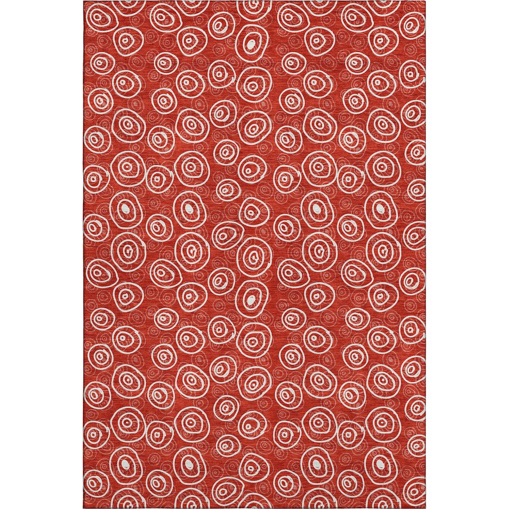 Premium Machine Washable Mayfield AMF728 Red 10' x 14' Rug. Picture 1