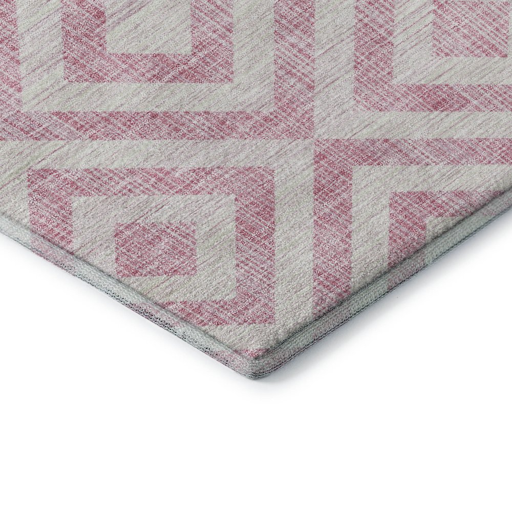 Premium Machine Washable Mayfield AMF733 Pink 8' x 8' Round Rug. Picture 3
