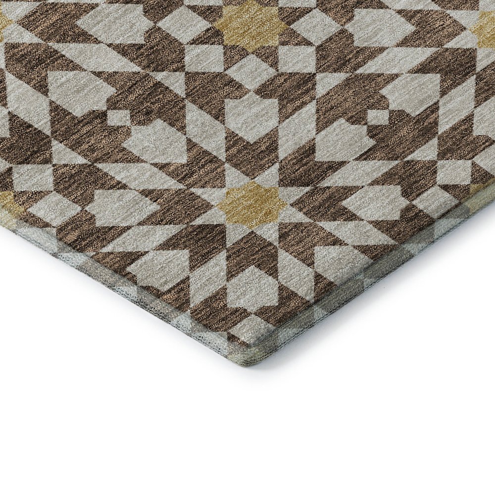 Premium Machine Washable Mayfield AMF734 Chocolate 8' x 8' Round Rug. Picture 3
