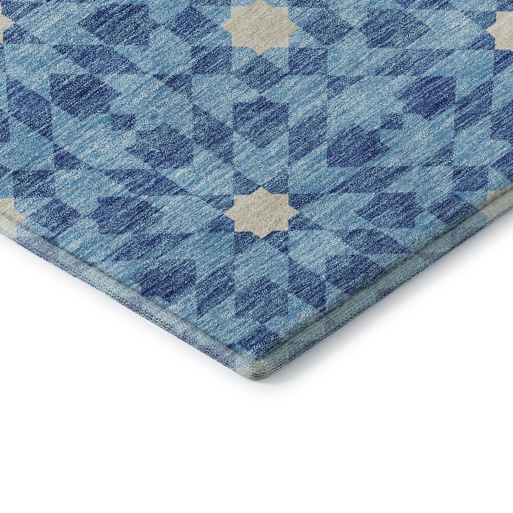 Premium Machine Washable Mayfield AMF734 Denim 8' x 8' Round Rug. Picture 3