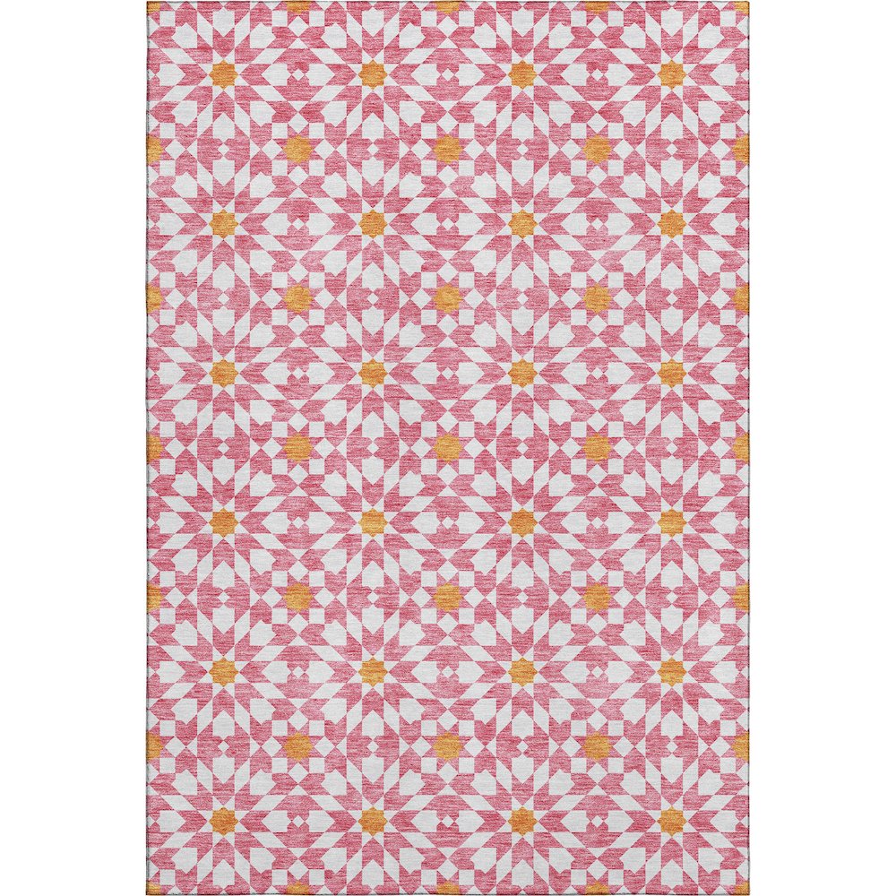 Premium Machine Washable Mayfield AMF734 Pink 10' x 14' Rug. Picture 1