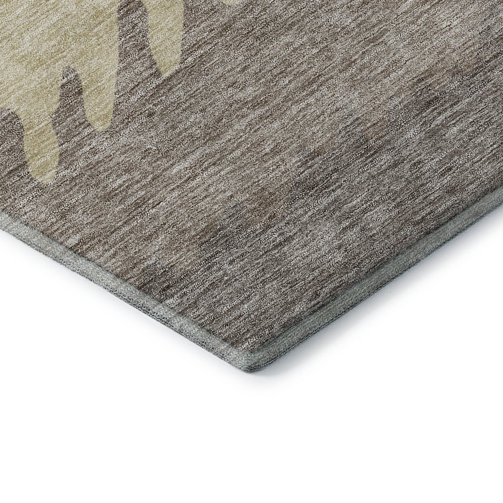 Premium Machine Washable Mayfield AMF736 Taupe 8' x 8' Round Rug. Picture 3