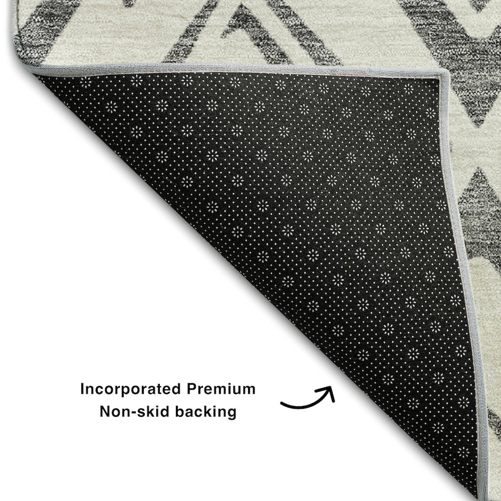 Premium Machine Washable Mayfield AMF737 Gray 8' x 8' Round Rug. Picture 2