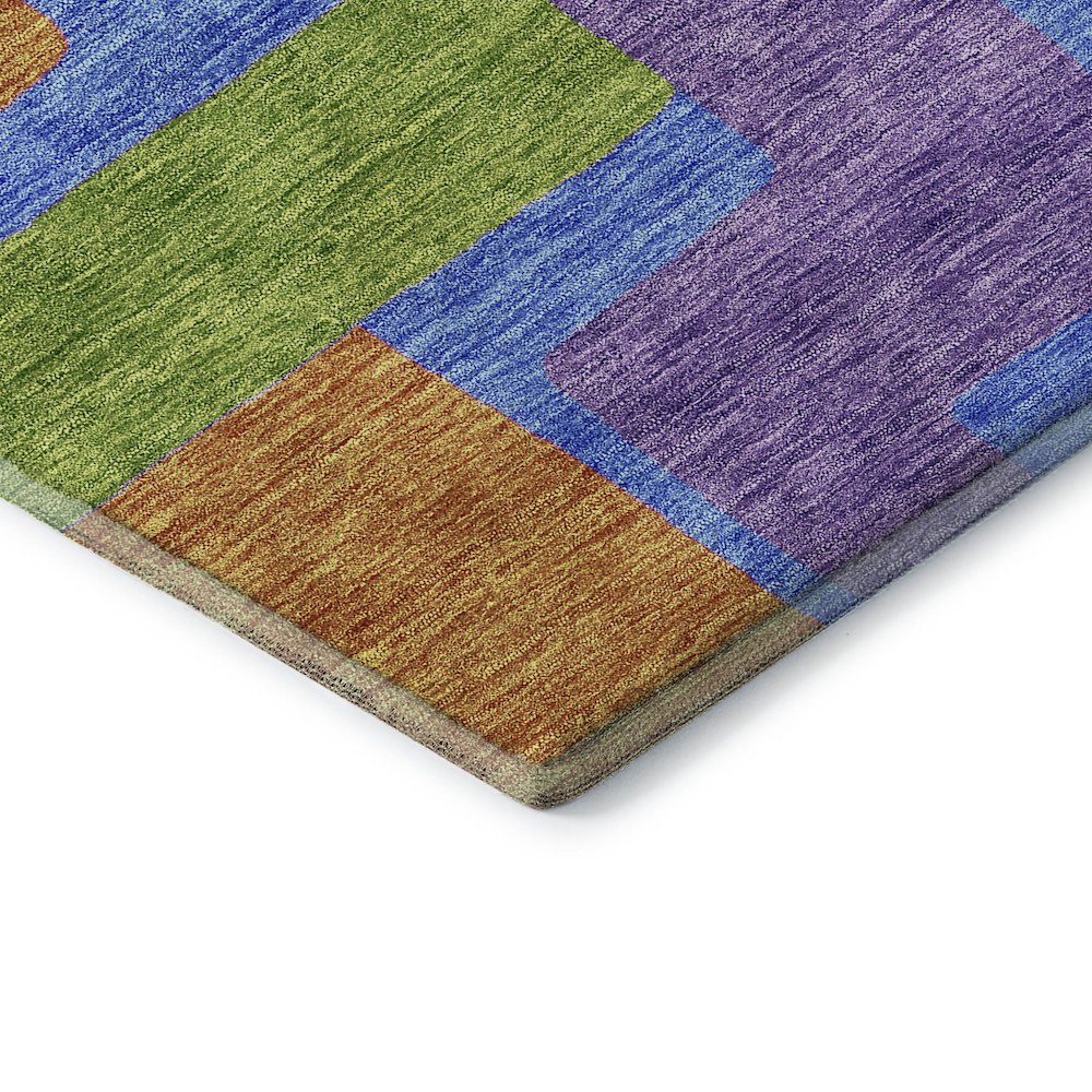 Premium Machine Washable Mayfield AMF740 Purple 8' x 8' Round Rug. Picture 3