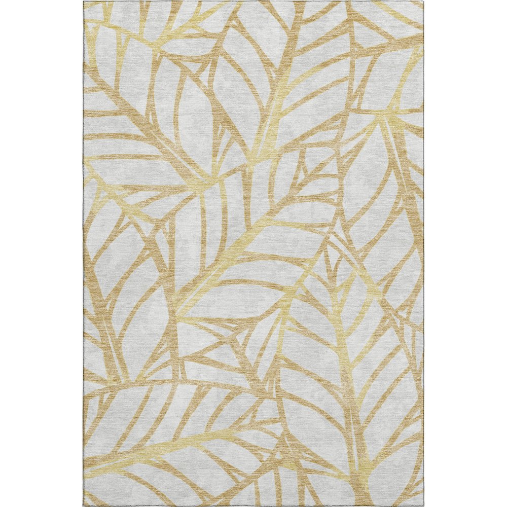 Premium Machine Washable Mayfield AMF741 Gold 10' x 14' Rug. Picture 1