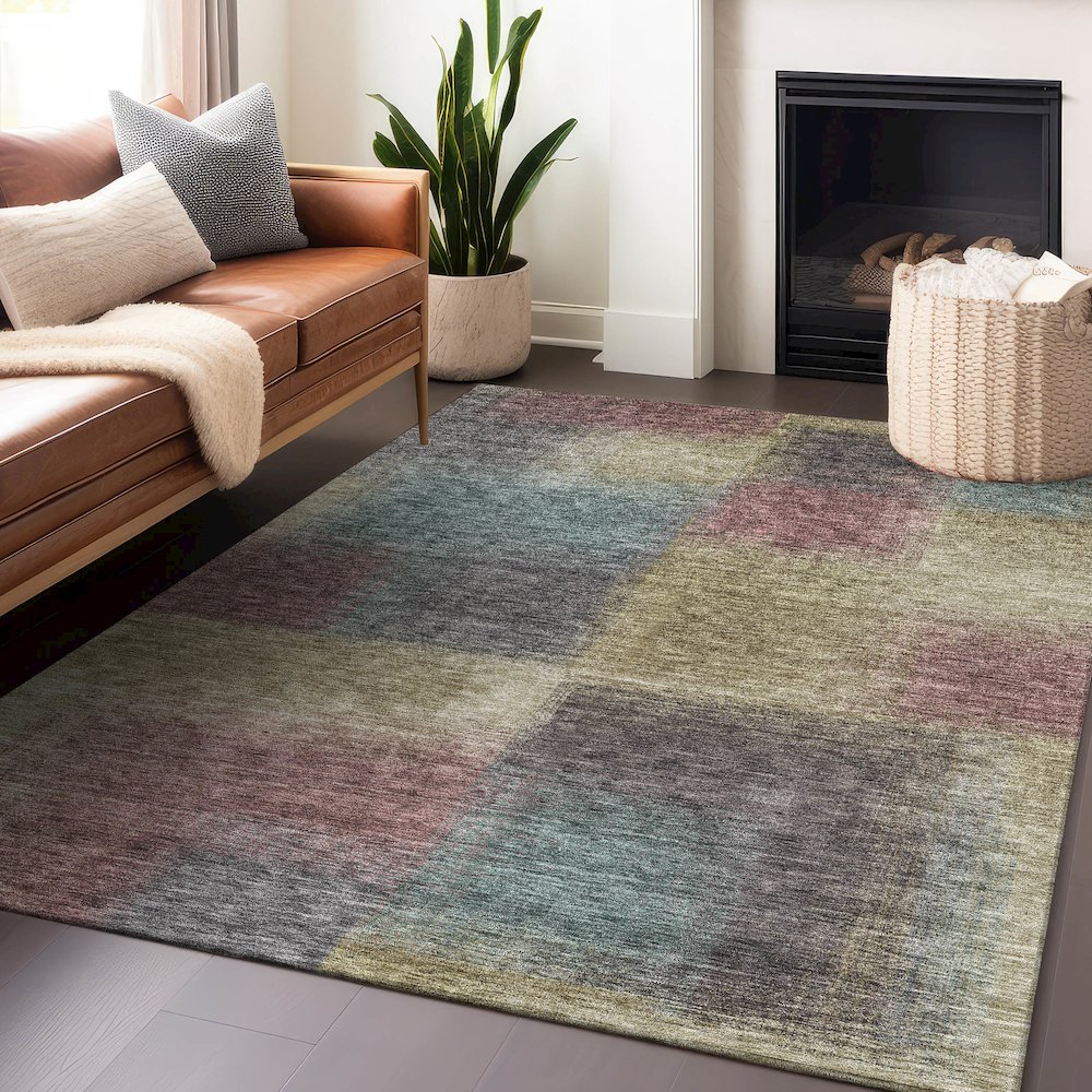 Premium Machine Washable Mayfield AMF742 Beige 10' x 14' Rug. Picture 6