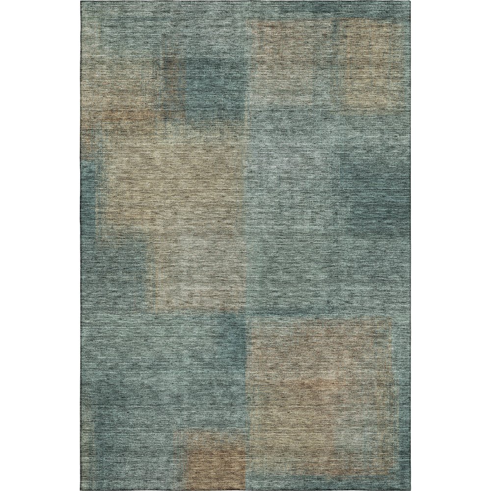 Premium Machine Washable Mayfield AMF742 Teal 10' x 14' Rug. Picture 1