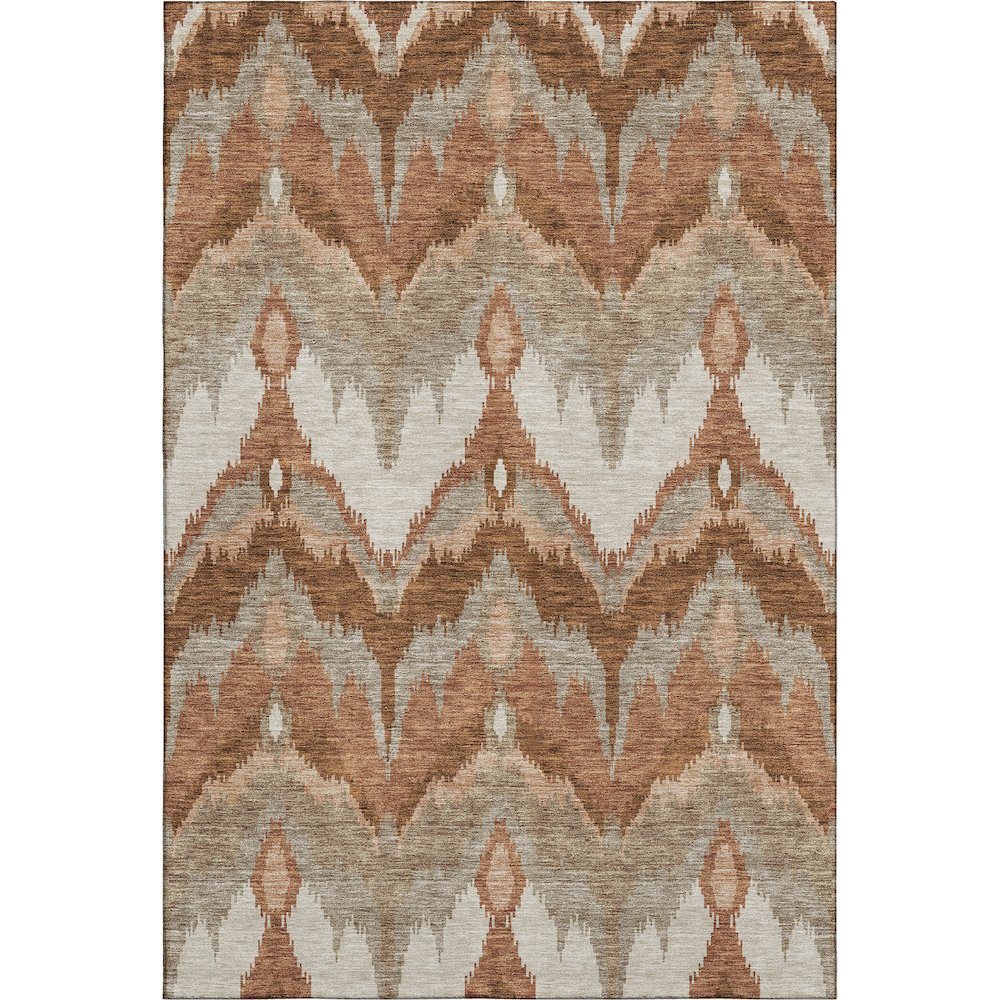 Premium Machine Washable Mayfield AMF743 Paprika 10' x 14' Rug. Picture 1