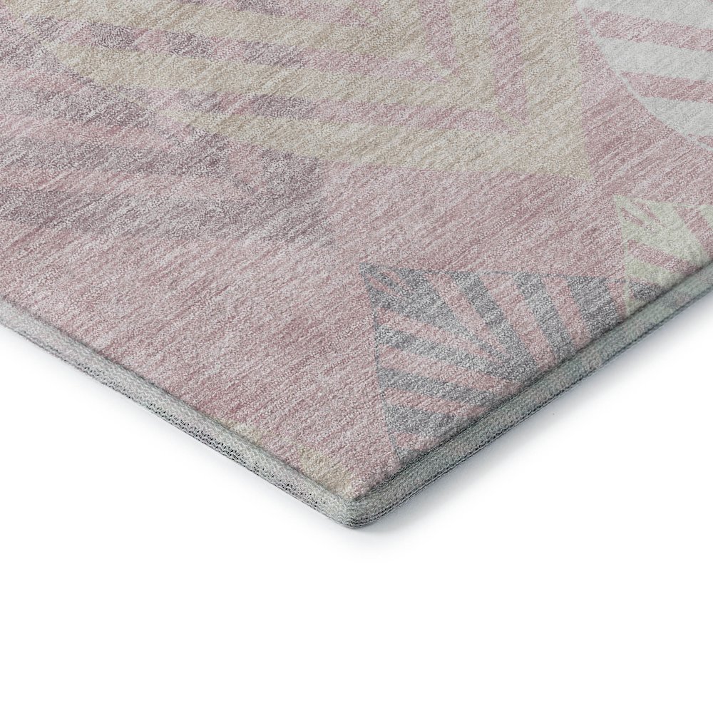 Premium Machine Washable Mayfield AMF744 Pink 8' x 8' Round Rug. Picture 3