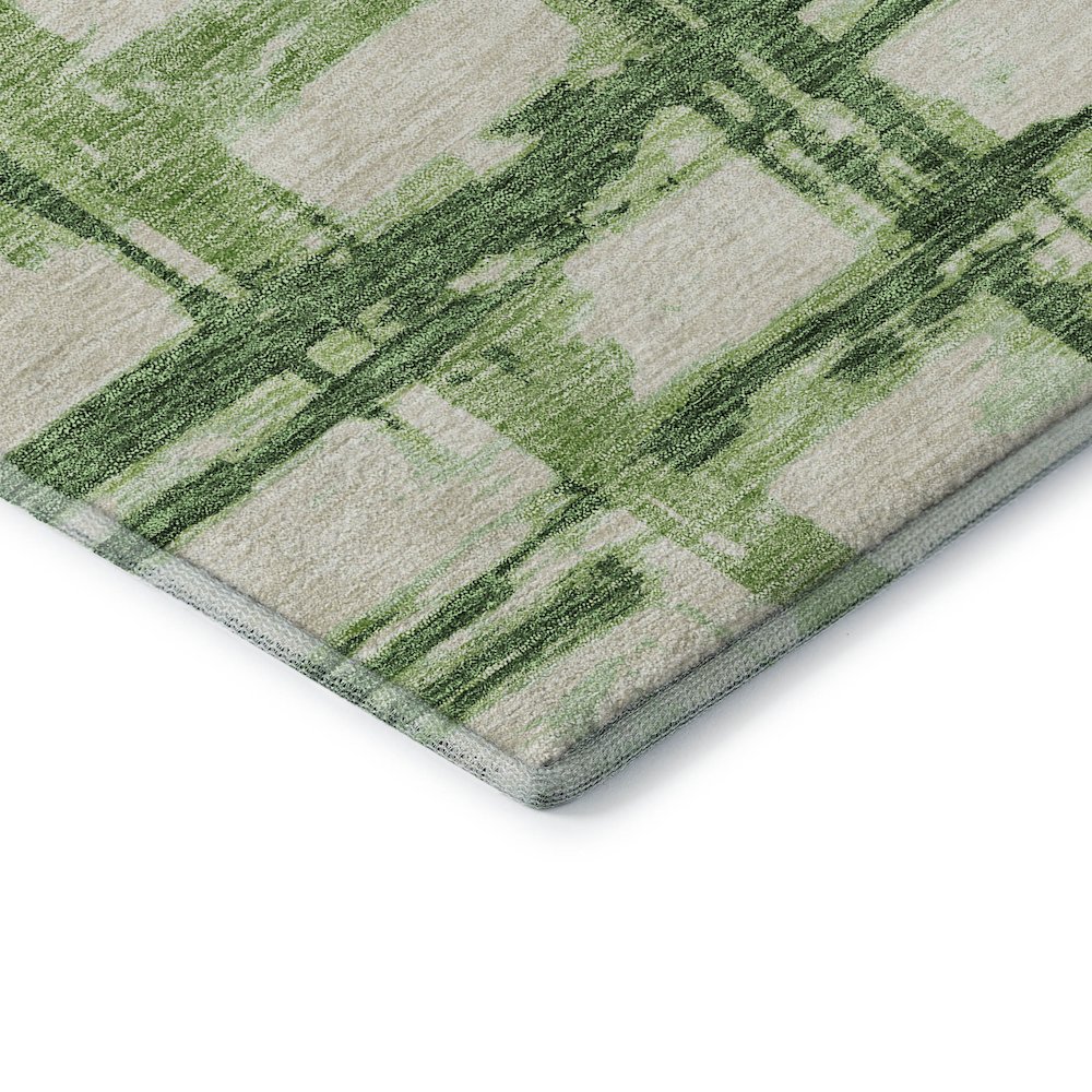 Premium Machine Washable Mayfield AMF745 Green 8' x 8' Round Rug. Picture 3