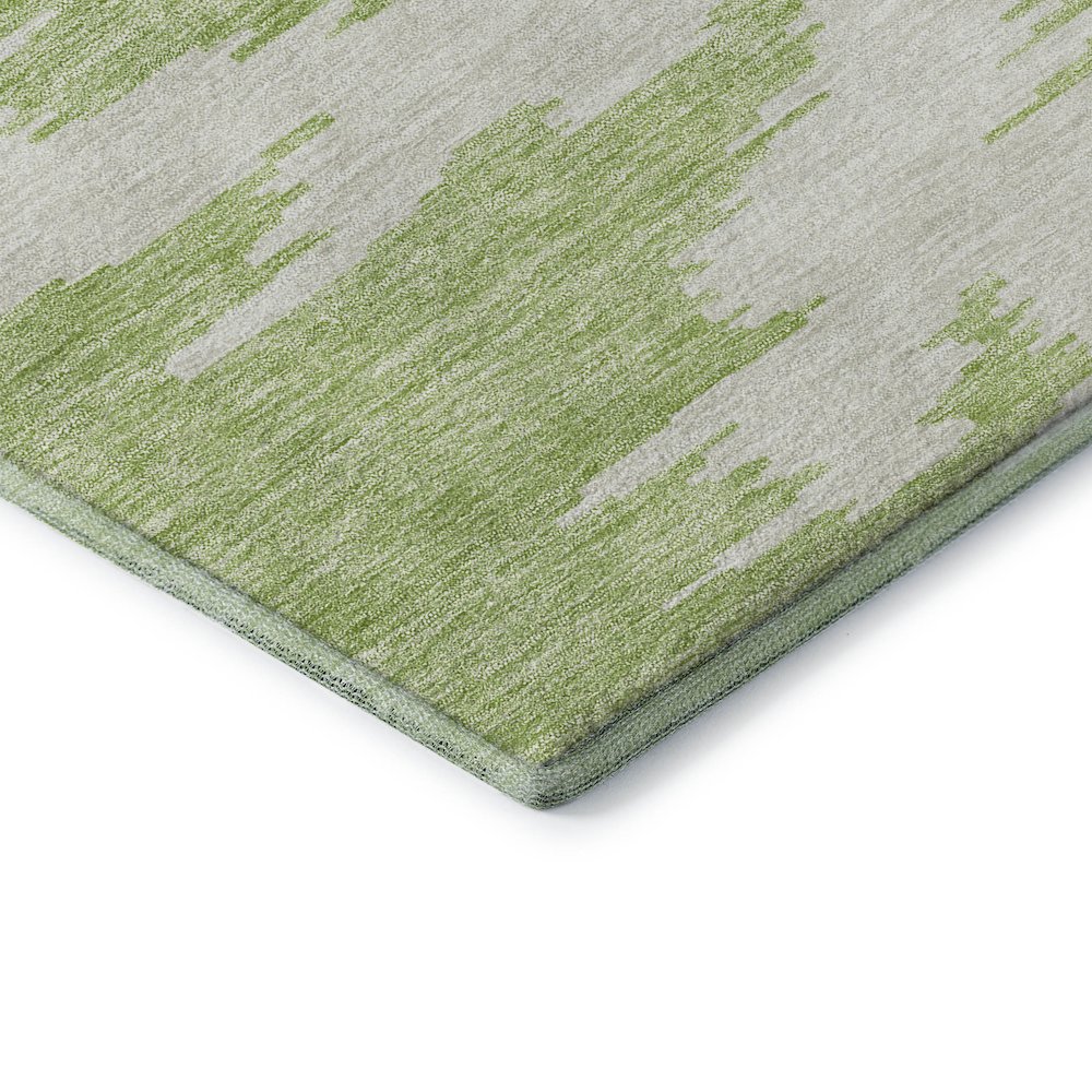 Premium Machine Washable Mayfield AMF746 Green 8' x 8' Round Rug. Picture 3