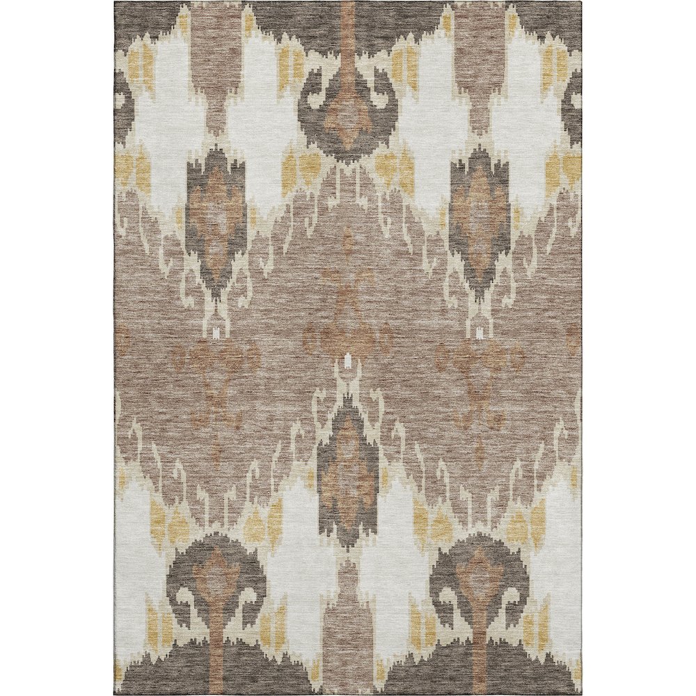 Premium Machine Washable Mayfield AMF748 Brown 10' x 14' Rug. Picture 1