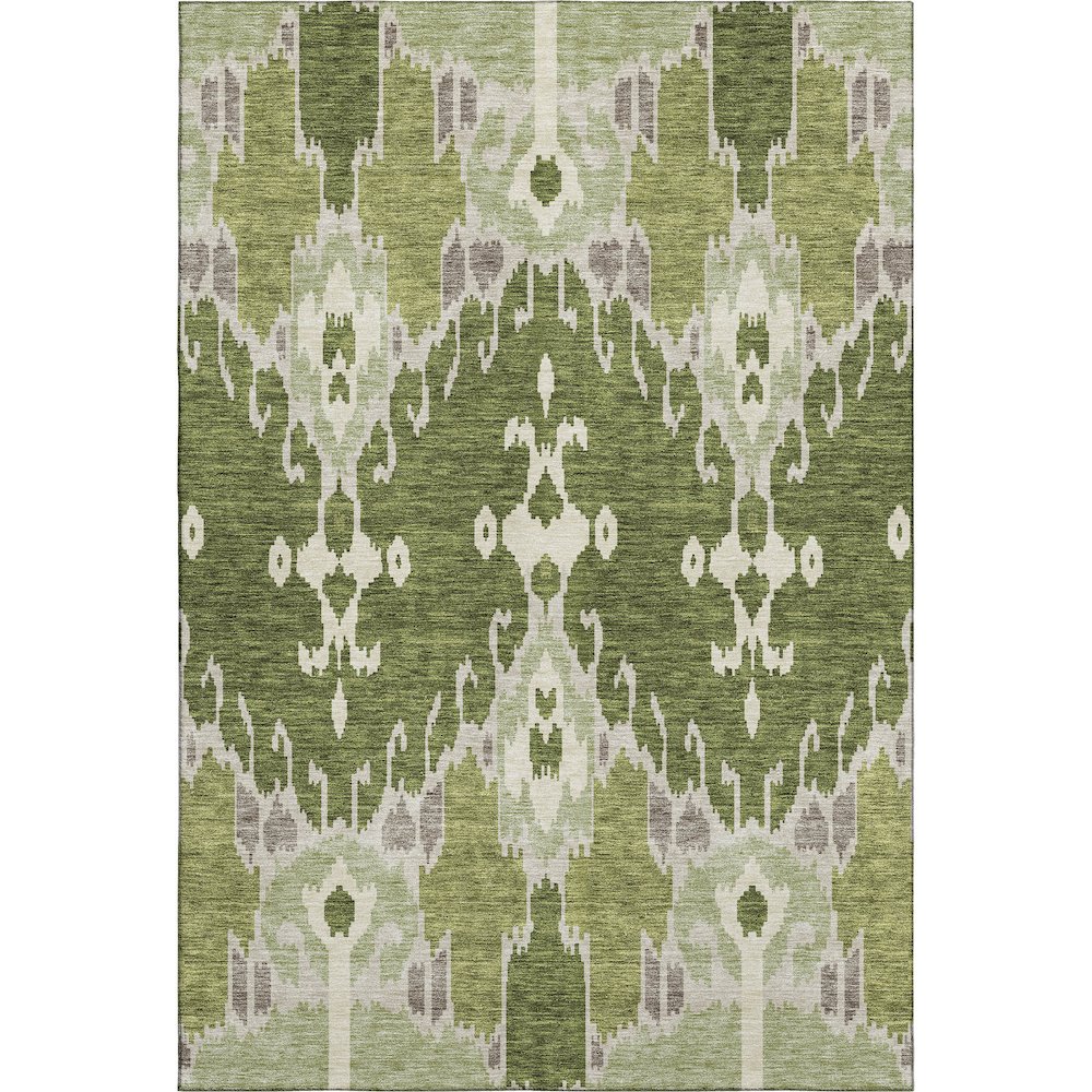 Premium Machine Washable Mayfield AMF748 Olive 10' x 14' Rug. Picture 1