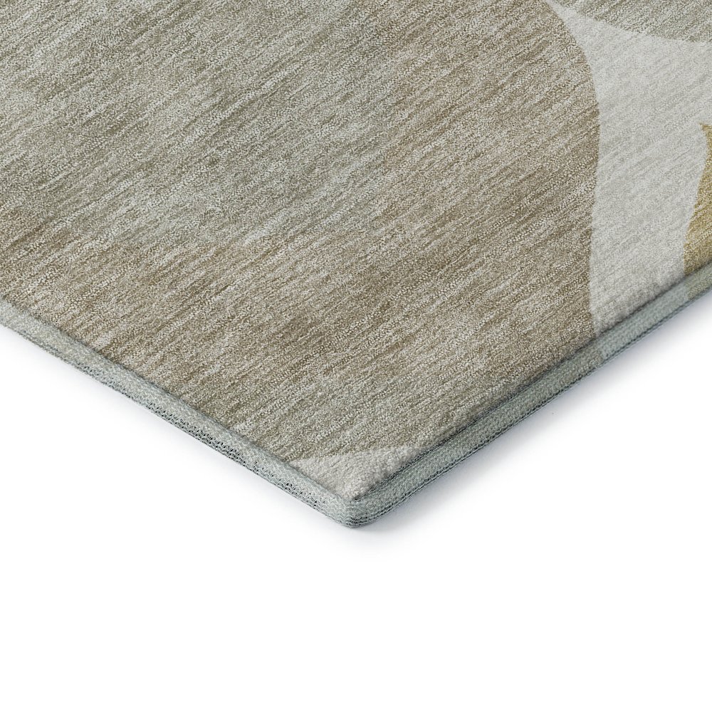 Premium Machine Washable Mayfield AMF749 Beige 8' x 8' Round Rug. Picture 3