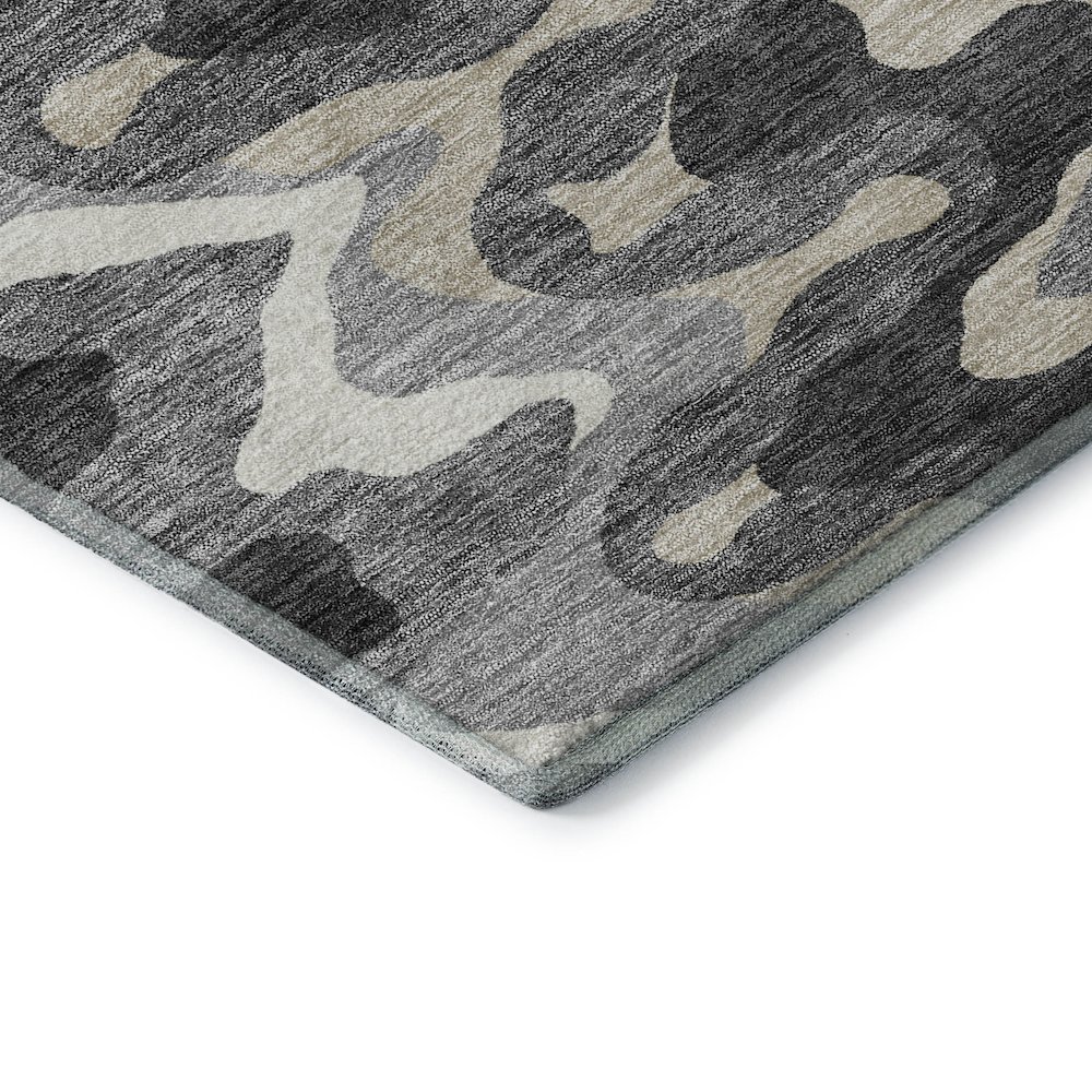Premium Machine Washable Mayfield AMF750 Gray 8' x 8' Round Rug. Picture 3