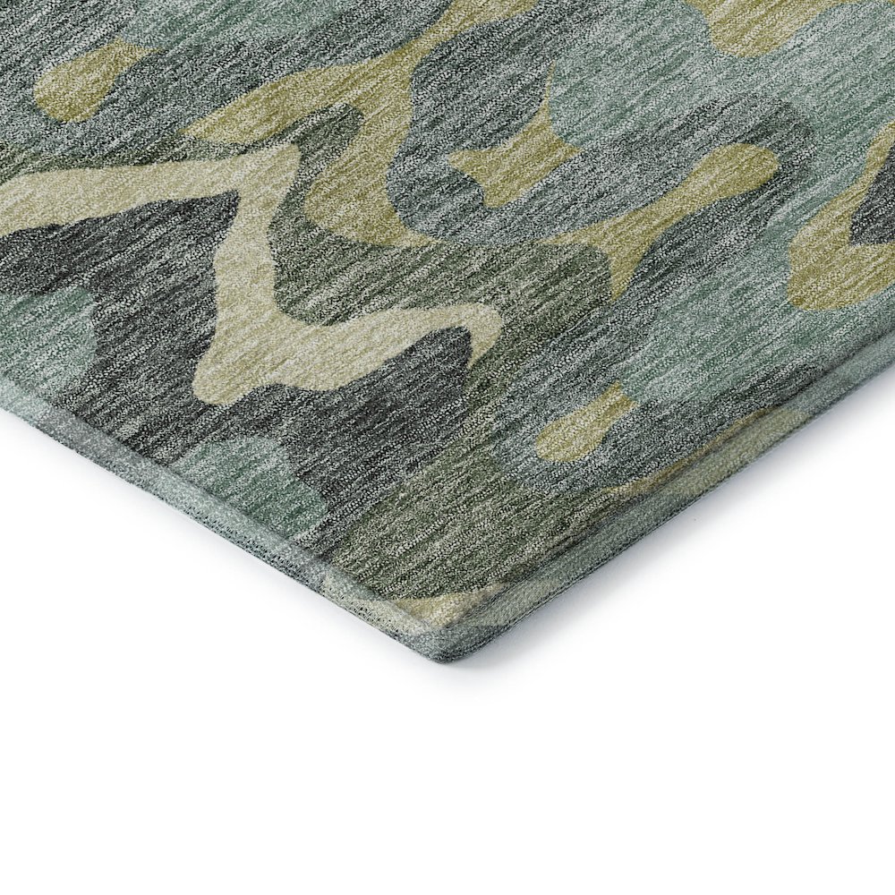 Premium Machine Washable Mayfield AMF750 Sage 8' x 8' Round Rug. Picture 3
