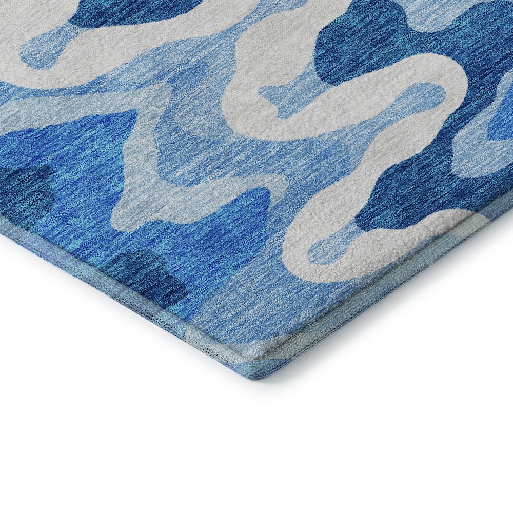Premium Machine Washable Mayfield AMF750 Sky 8' x 8' Round Rug. Picture 3