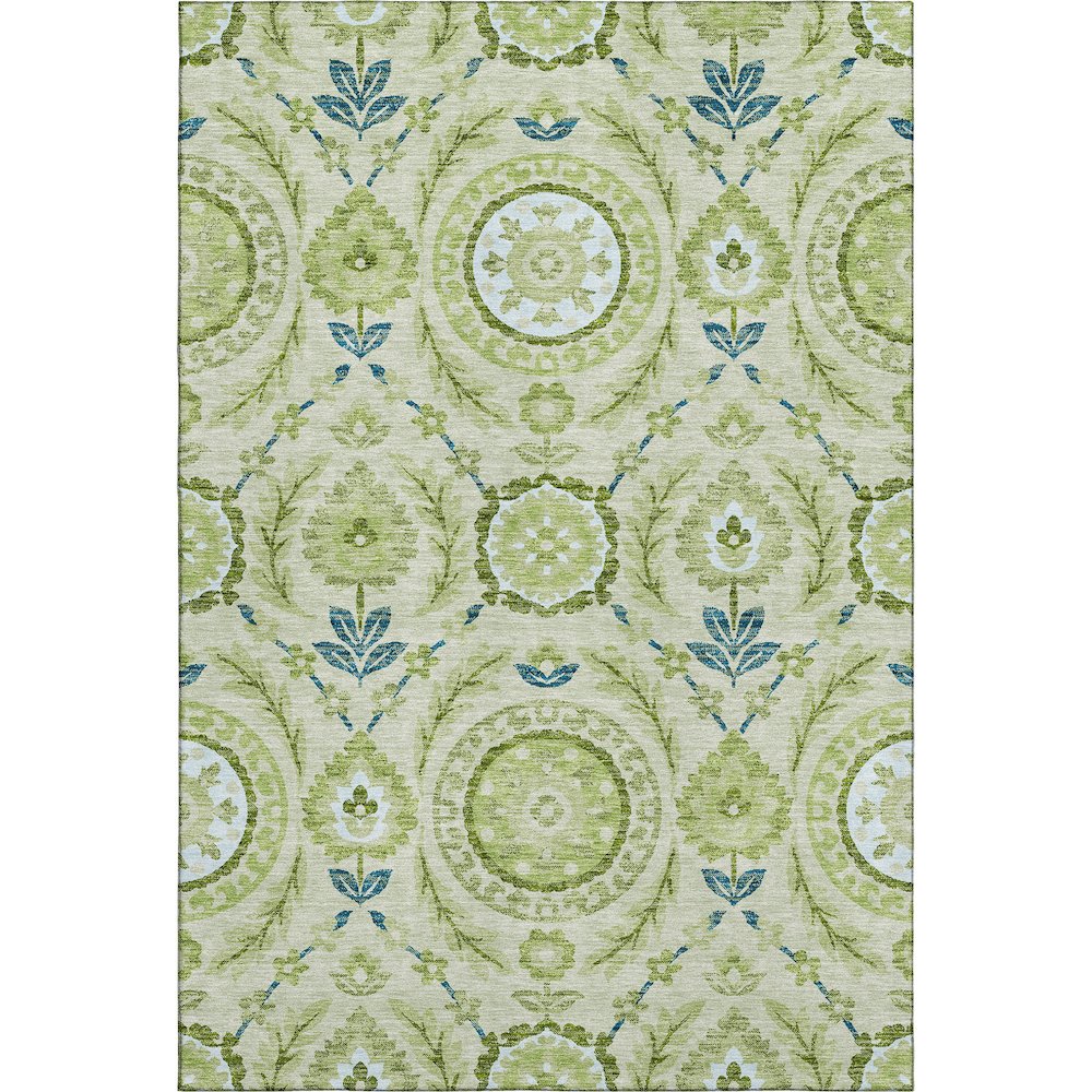 Premium Machine Washable Mayfield AMF751 Aloe 10' x 14' Rug. Picture 1