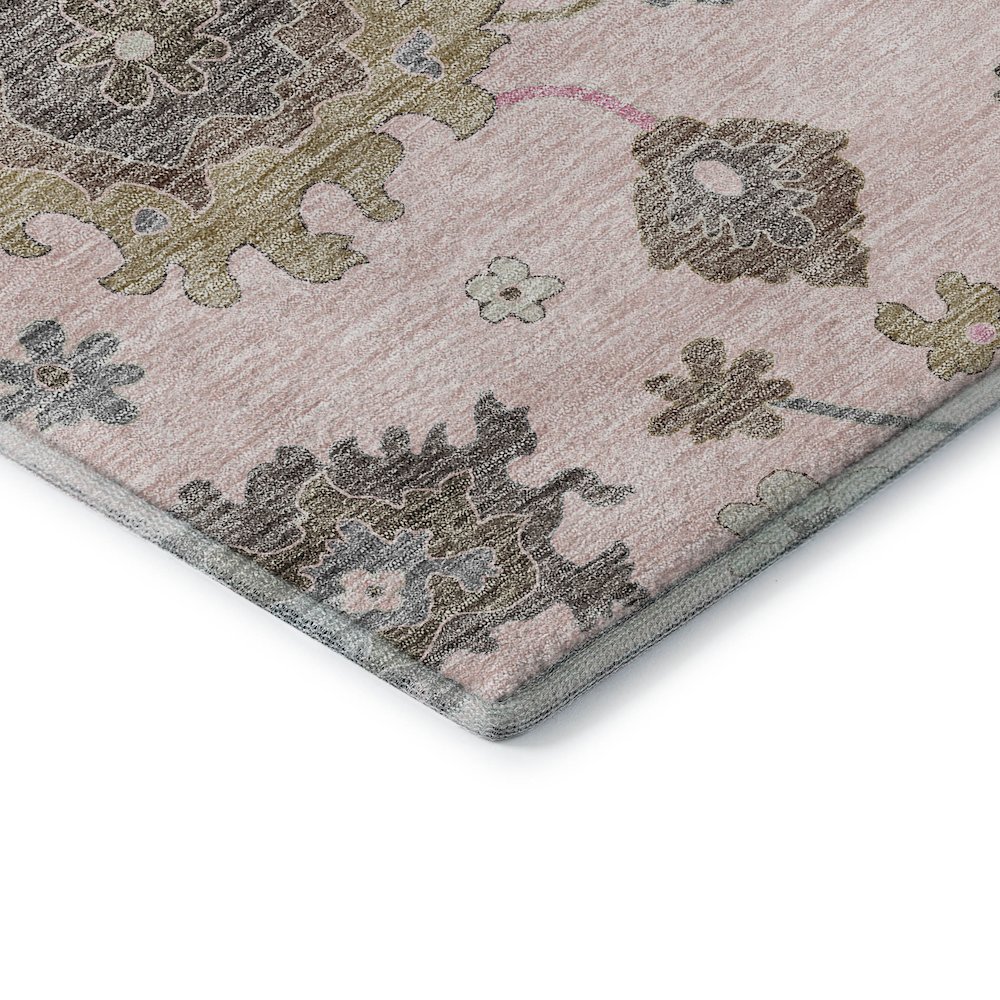 Premium Machine Washable Mayfield AMF753 Pink 8' x 8' Round Rug. Picture 3