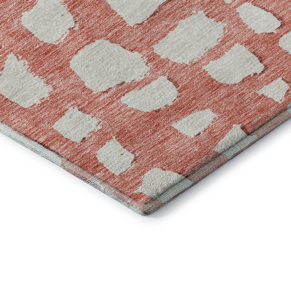 Premium Machine Washable Mayfield AMF754 Salmon 8' x 8' Round Rug. Picture 3