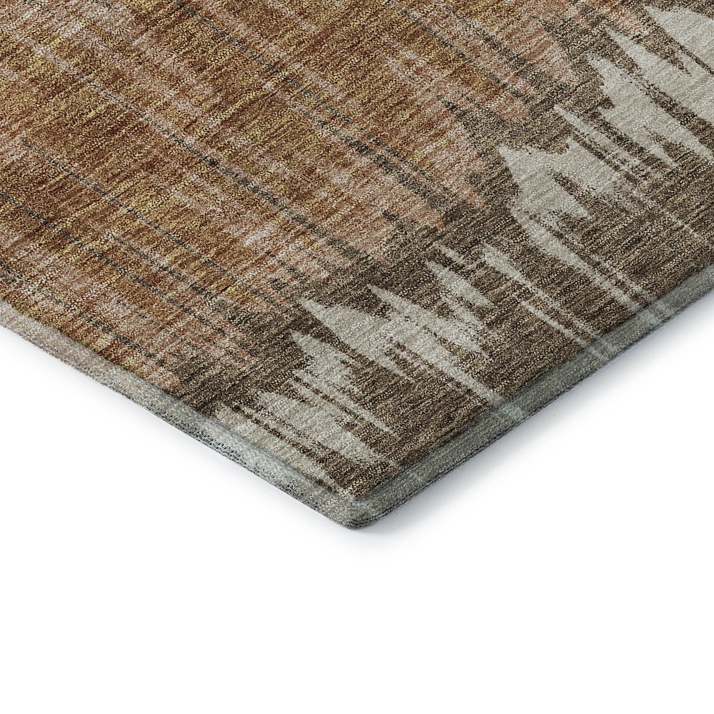 Premium Machine Washable Mayfield AMF755 Chocolate 8' x 8' Round Rug. Picture 3
