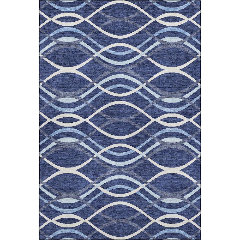 Premium Machine Washable Mayfield AMF757 Navy 10' x 14' Rug. Picture 1