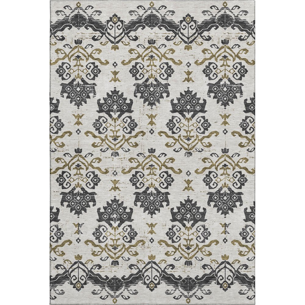 Premium Machine Washable Mayfield AMF759 Black 10' x 14' Rug. Picture 1