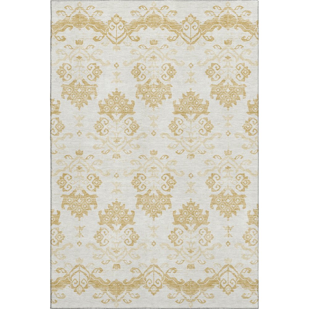 Premium Machine Washable Mayfield AMF759 Gold 10' x 14' Rug. Picture 1