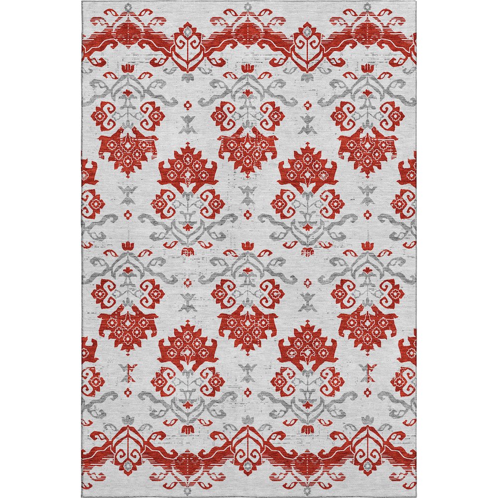 Premium Machine Washable Mayfield AMF759 Red 10' x 14' Rug. Picture 1