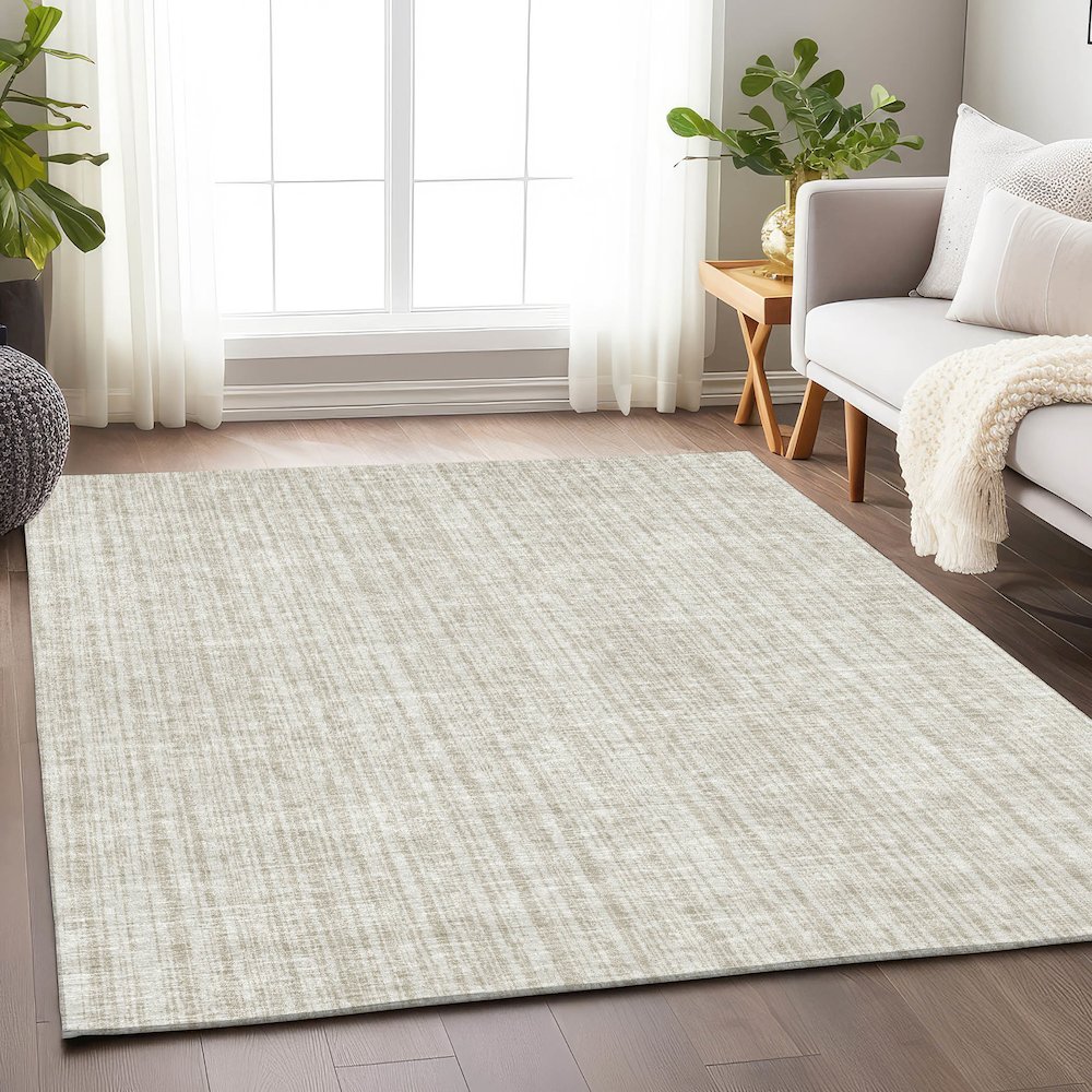 Premium Machine Washable Mayfield AMF760 Ivory 10' x 14' Rug. Picture 5