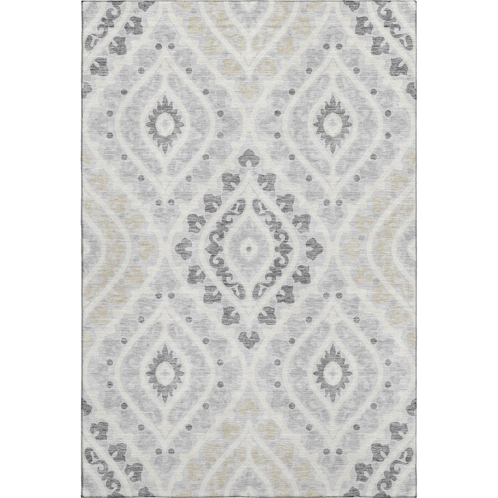 Premium Machine Washable Mayfield AMF761 Silver 10' x 14' Rug. Picture 1