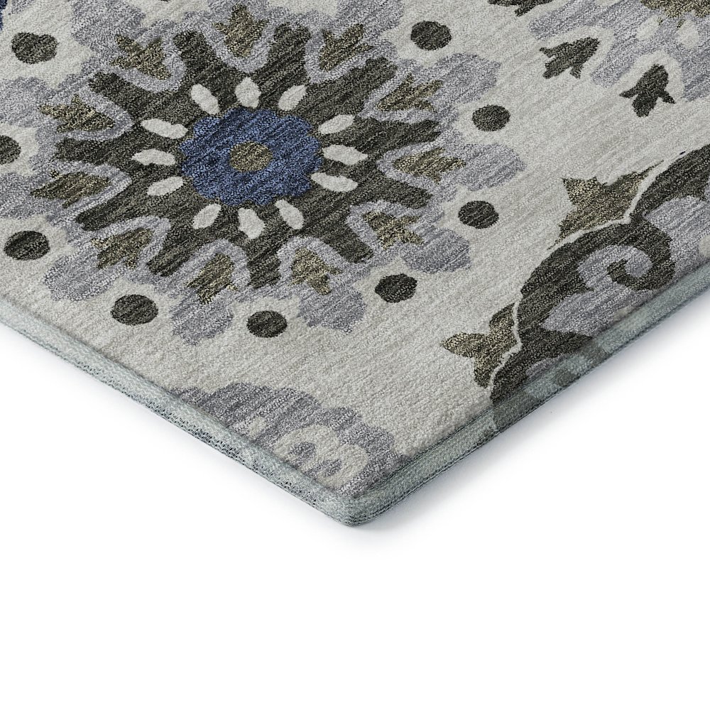 Premium Machine Washable Mayfield AMF763 Pewter 8' x 8' Round Rug. Picture 3
